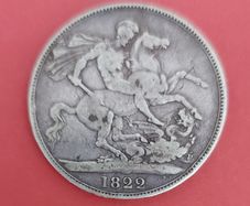 England  1822 George 4th Silver Crown Very Fine condition