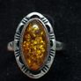 Sterling Silver 925 Amber Ring Image 6