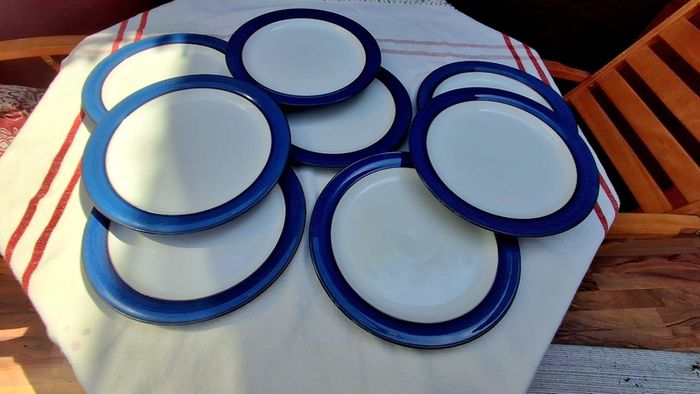60 Piece Denby Boston Blue Dinner Set