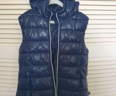 Benetton Dark Blue Light Puffer Gilet Girls
