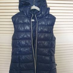 Benetton Dark Blue Light Puffer Gilet Girls