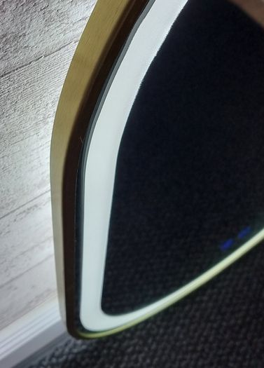 LED Bathroom Mirror Oval Gold Frame Antifog Fog Free Dual LED