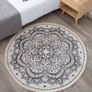 FREE EXPRESS SHIPPING Boho Round Rug 120CM, Machine Washable Rug for Living Room, Cotton Circle Kitchen Rug Area Rug with Small Tassel for Bedroom Patio, Mandala Outdoor Round Rug for Camping Picnic Image 6