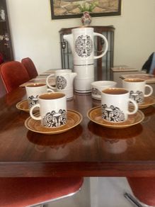 Vintage 60's/70's Arklow Pottery "Tree of Life" Coffee Set