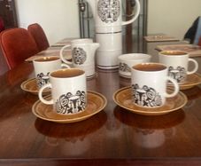 Vintage 60's/70's Arklow Pottery "Tree of Life" Coffee Set