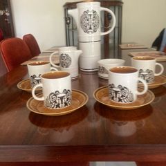 Vintage 60's/70's Arklow Pottery "Tree of Life" Coffee Set