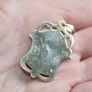Vintage Pendant with 4 Ruby Bead  Gold Plated 40mm Image 4