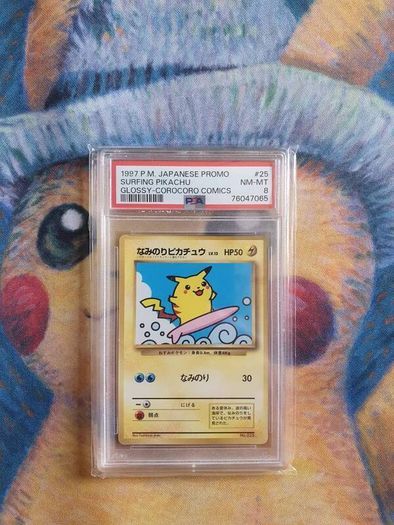 Pokemon - Surfing Pikachu Corocoro Comics Promo 1997 PSA8