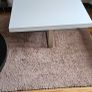 White Coffee table with steel legs Image 2