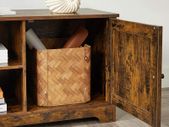 TV cabinet, TV table, TV shelf, for TVs up to 43 inches, rustic country house style, 2 open compartments, vintage brown