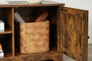 TV cabinet, TV table, TV shelf, for TVs up to 43 inches, rustic country house style, 2 open compartments, vintage brown