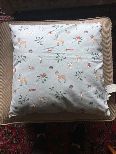 NEW gorgeous Christmas woodland cushion by Sophie Allport