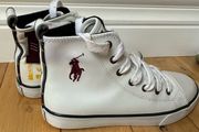 White Leather Ralph Lauren Polo Boots