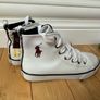 White Leather Ralph Lauren Polo Boots Image 3