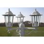 Garden Light Post 3-arms 215 cm White Aluminium Image 10