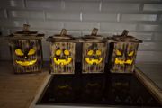 handmade rustic Halloween lanterns