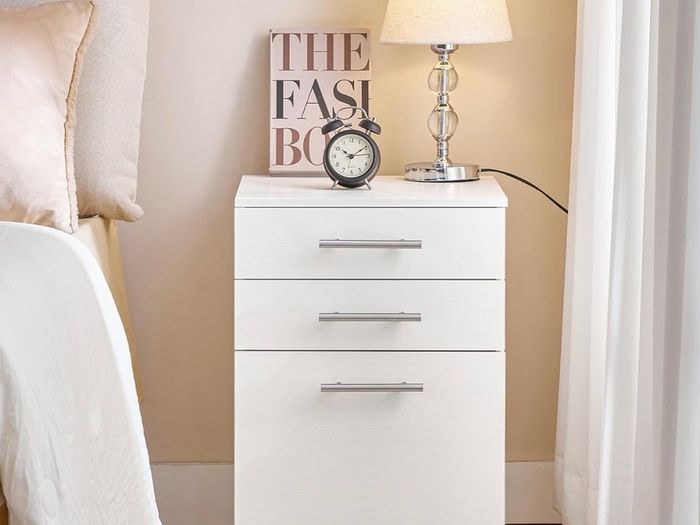 3-Drawer Filing Cabinet, Rolling File Cabinet, Office Drawer for Home Office, for A4 Documents, Hanging Files, Mobile Pedestal on 5 Wheels, White