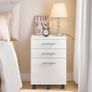 3-Drawer Filing Cabinet, Rolling File Cabinet, Office Drawer for Home Office, for A4 Documents, Hanging Files, Mobile Pedestal on 5 Wheels, White Image 4
