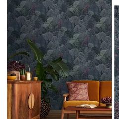 4 x Wallpapers Tree Tapestry Navy Berry