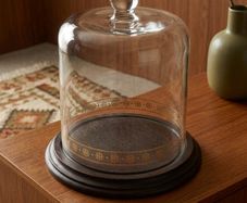 Mid Century Hand Blown Glass Cloche on Plynth