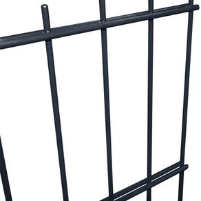 2D Garden Fence Panels 2.008x1.03 m 4 m (Total Length) Grey