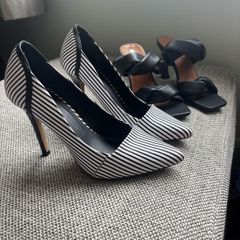 2 pairs black heels size 5