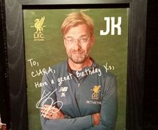 Jurgen Klopp Framed Photo With Birthday Inscription.