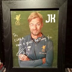 Jurgen Klopp Framed Photo With Birthday Inscription.
