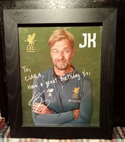 Jurgen Klopp Framed Photo With Birthday Inscription.