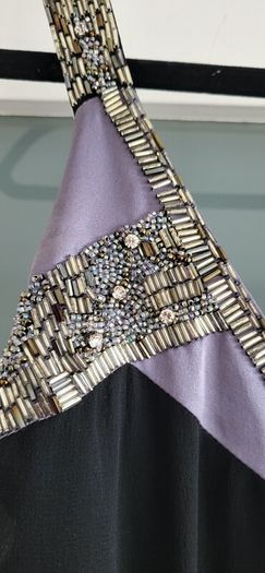 NOCTURNE 100% Silk Beaded Cocktail Dress Sz 12UK(Fit 10-12UK) - Rrp 695 (New)