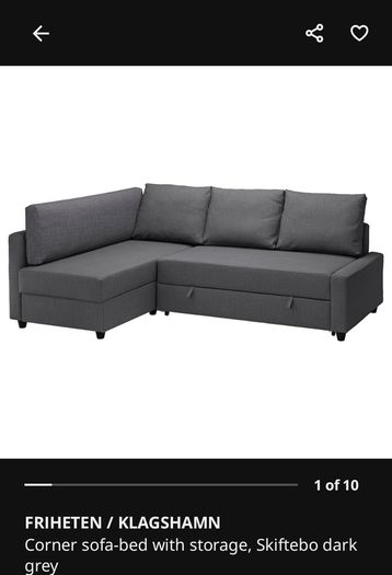 Corner sofa bed couch