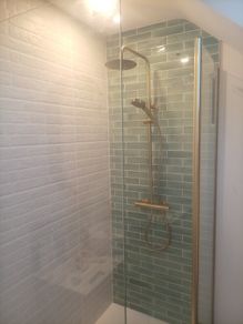 brushed brass Thermostatic Rainfall Shower