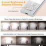 Cabinet Kitchen Lights Rechargeable-3 Color Temps&5 Level Brightness, Super Bright, 4 Modes, Motion Sensor, Long Lasting-Easy Installation Strong Magnetic Under Closet Light-26CM/2 Pack Image 3