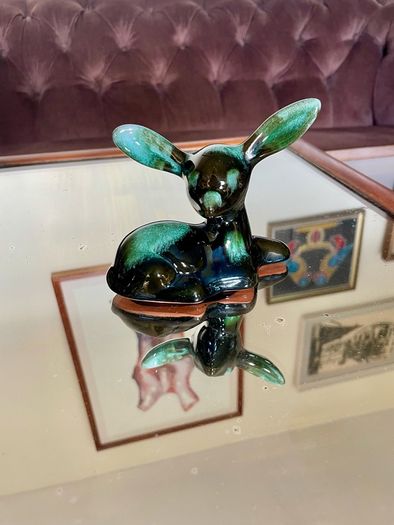 Vintage Blue Mountain Pottery Deer Fawn Figurine Canadian BMP Pottery Mid Century Animal Decor