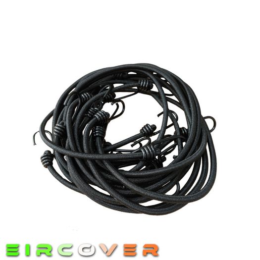 Shock Cord with 2 metal hooks 100cm- 10 Pack