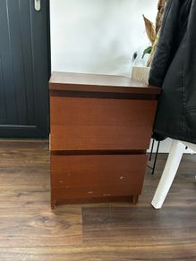 Ikea malm bedside lockers x2