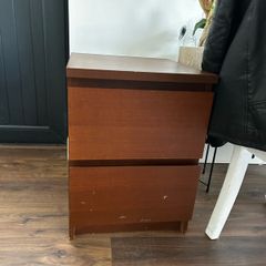 Ikea malm bedside lockers x2