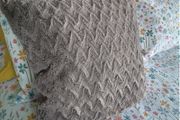 Set of x2 Grey Fluffy Cushions