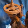 Antique Cast Iron Hand-Crank Pillar Drill / Bench Drill Press Image 5