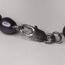 Peacock/black pearls necklace with sterling silver clasp Image 5