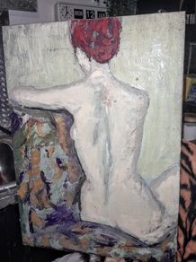 Large painting of a lady