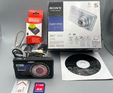 Sony DSC-W310 12.1MP Digital Camera Black - Boxed - Full Kit