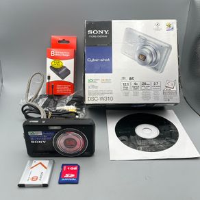 Sony DSC-W310 12.1MP Digital Camera Black - Boxed - Full Kit