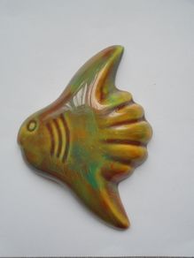 Achill pottery ornament,Fish ornament, wall plaque,Hokme decor