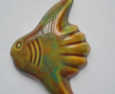 Achill pottery ornament,Fish ornament, wall plaque,Hokme decor