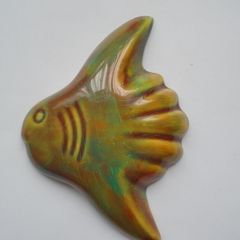 Achill pottery ornament,Fish ornament, wall plaque,Hokme decor