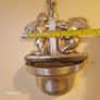 Antique  Brass Angel Holy Water Font Religious Wall Art Image 6