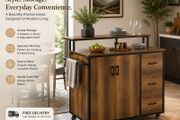 Kitchen Island Trolley with Storage Drawers and Wheels