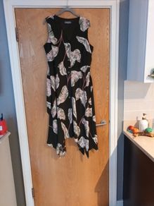 Principles  Dress With A Self Tie Belt.   S.14.