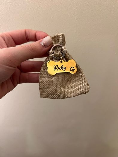 Personalised Engraved Gold Dog tag